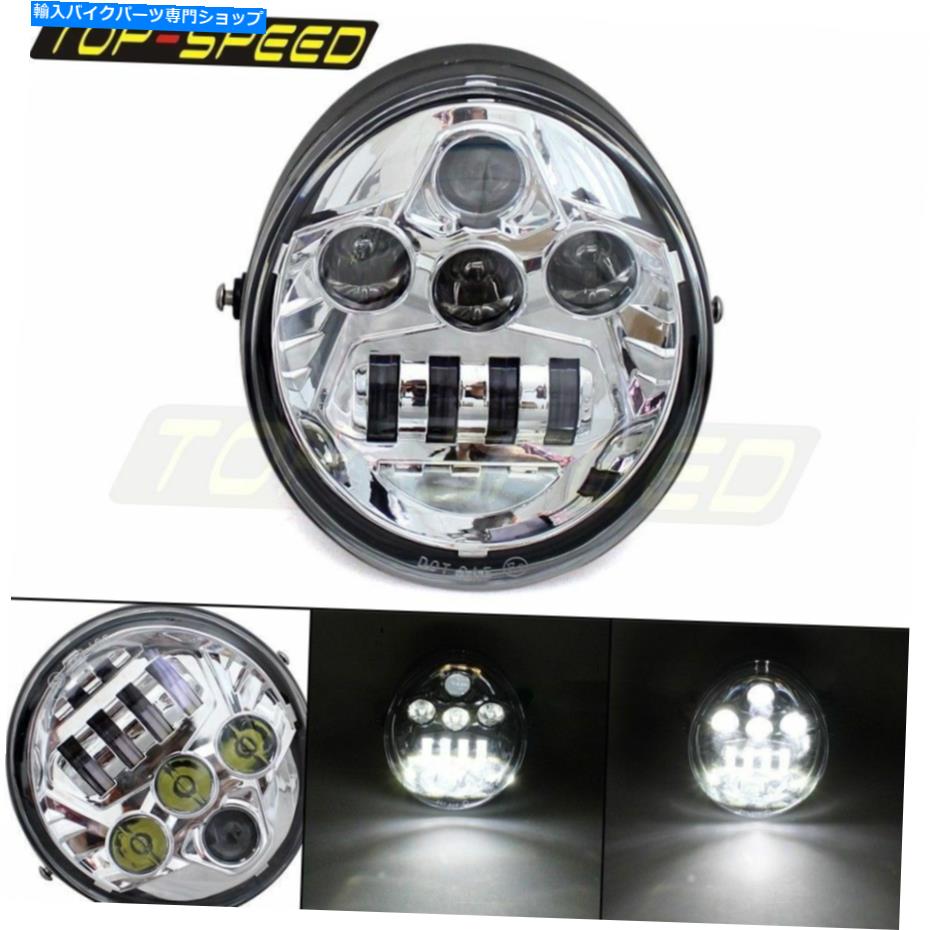 クロームパーツ Harley Vrod VRSC VRSCAストリートロッドのためのLED前面HI / LOヘッドライトランププロジェクター LED Front Hi/Lo Headlight Lamp Projector For Harley VROD VRSC VRSCA Street Rod【並行輸入品】