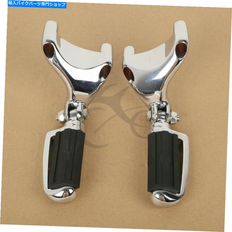 クロームパーツ ハーレー883 1200 XL Sportster 04-13のためのマウントと男性のマウントのフットレストの足首 Male Mount Footrests Footpegs With Mounts For Harley 883 1200 XL Sportster 04-13【並行輸入品】