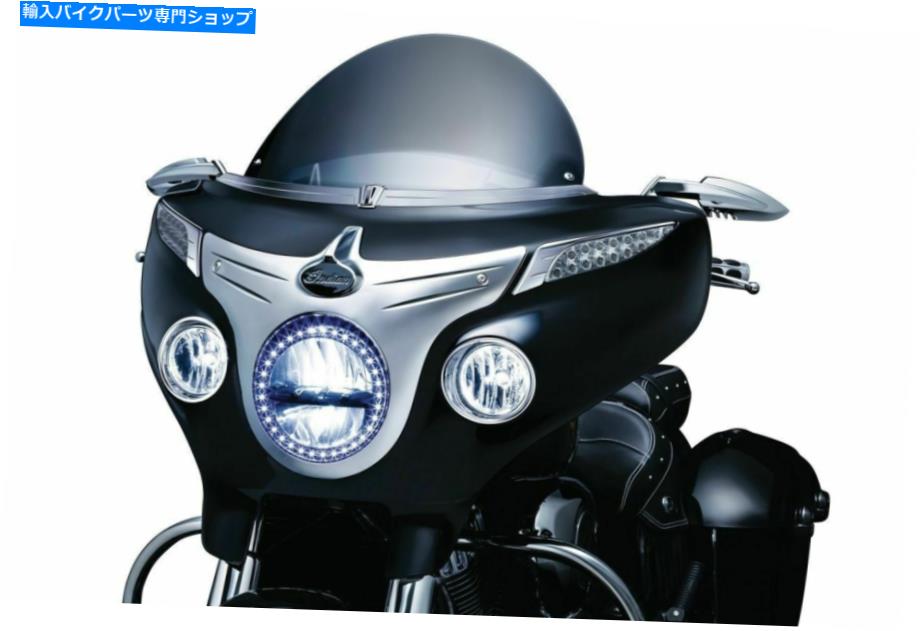 クロームパーツ クレアキンクロームフェアリングウインドシールドトリムアクセントインドロードマスターチフォント14-17 Kuryakyn Chrome Fairing Windshield Trim Accent Indian Roadmaster Cheiftain 14-17【並行輸入品】