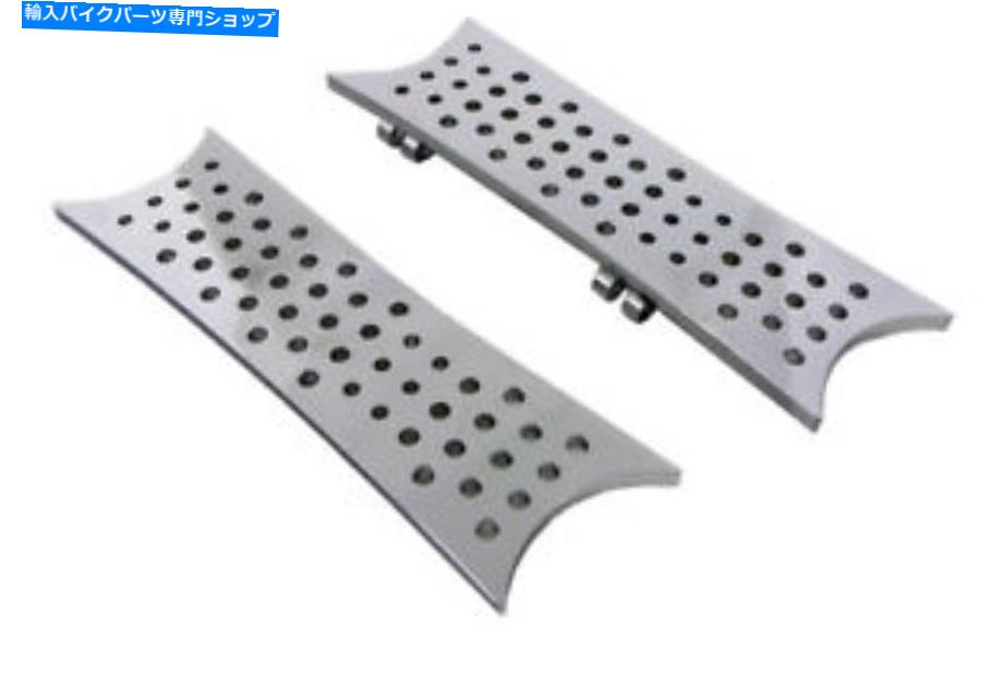 クロームパーツ V-Twin 27-1236 - ドライバークロームスイスチーズフットボードセット V-Twin 27-1236 - Driver Chrome Swiss Cheese Footboard Set【並行輸入品】