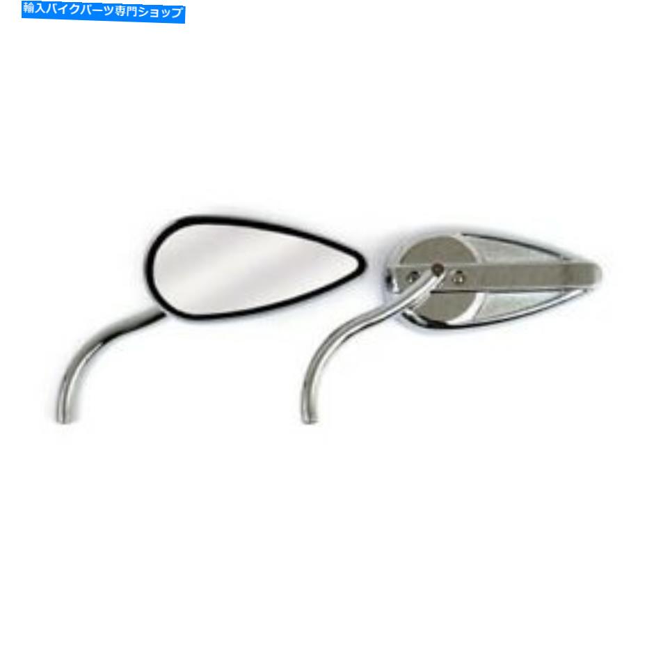 クロームパーツ 1ペアミラーレトロテラドロップ、クロム、ハーレーダビッドソン 1 Pair Mirror Retro Teradrop, Chrome, for Harley Davidson【並行輸入品】