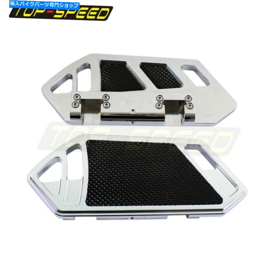 クロームパーツ オートバイのフロアボードの足のペグのフットレストのハーレーツーリングFlhr Susfail 1984-15 Motorcycle Floor Board Foot Peg Footrest For Harley Touring FLHR Softail 1984-15【並行輸入品】
