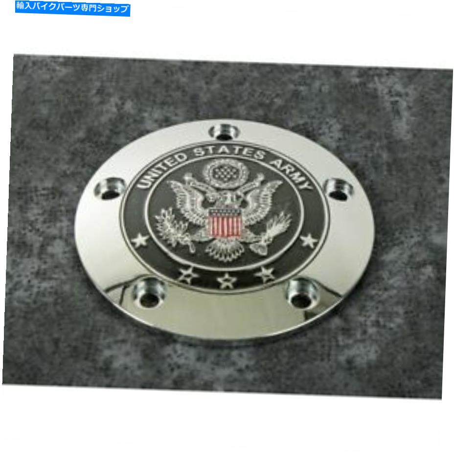 クロームパーツ カスタム彫刻LTD。クロム軍シールタイミングカバー - ARM02-04 Custom Engraving LTD. Chrome Army Seal Timing Cover - ARM02-04【並行輸入品】