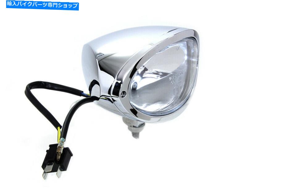 クロームパーツ Chrome Oval Style Headlampはハーレー - ダビッドソンにフィットします Chrome Oval Style Headlamp fits Harley-Davidson【並行輸入品】