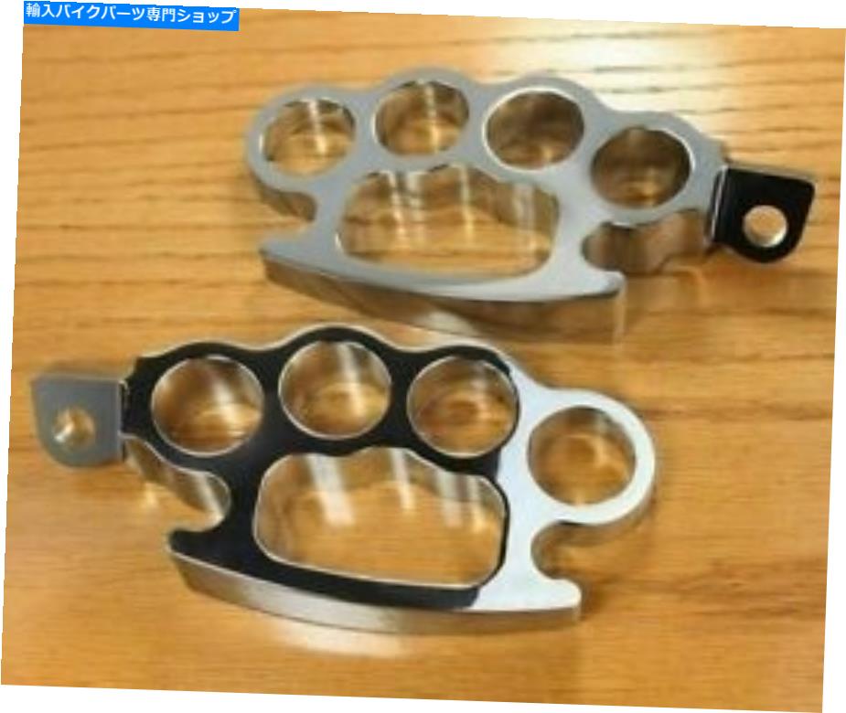 クロームパーツ ビレットクロームコントロールフットペグセットフィットハーレーダビッドソンダイナ Billet Chrome Control Foot Pegs Set Fits Harley Davidson Dyna【並行輸入品】
