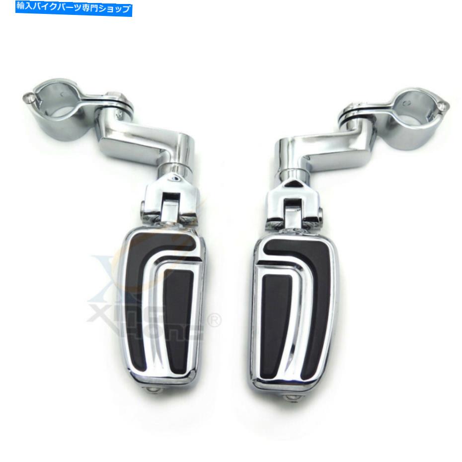 クロームパーツ Chrome通気フットPEG 1 1/4「1.25」ハーレーツーリングロードキング94-19 18 17 Chrome AirFlow Foot Peg 1 1/4\