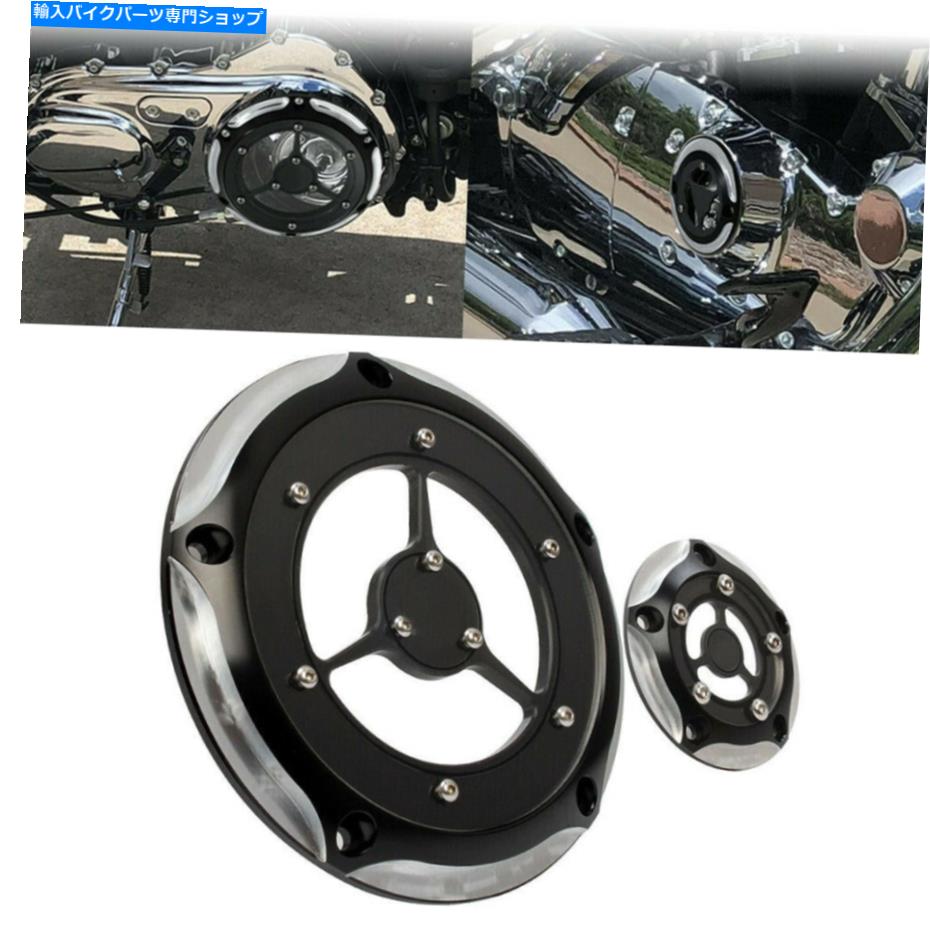 クロームパーツ ハーレーロードキングエレクトラグライドソフトクローム＆ブラック用ダービータイミングタイマーカバー Derby Timing Timer Cover For Harley Road King Electra Glide Softail Chrome&Black【並行輸入品】