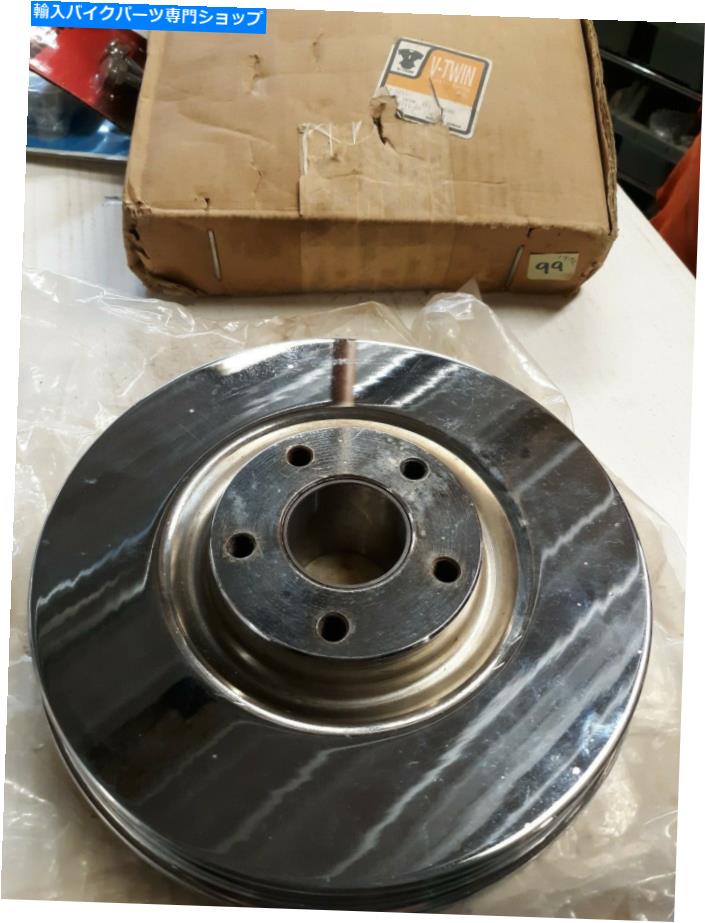 クロームパーツ Vツインクロームフロントブレーキドラム4111-67 V Twin Chrome Front Brake Drum 4111-67【並行輸入品】