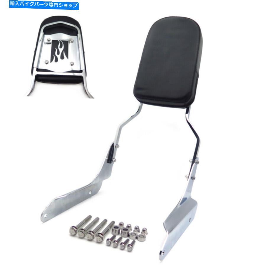 クロームパーツ ホンダVLX600 / VT600Cのための革パッドが付いているChrome Flame Backrest Sissy Bar Chrome Flame Backrest Sissy Bar With Leather Pad For Honda VLX600/VT600C【並行輸入品】