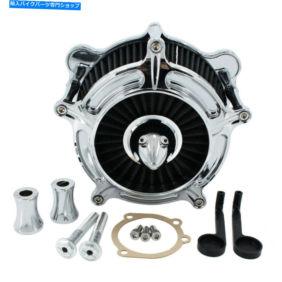 クロームパーツ Harley Dyna Touring Fatboyのためのクロムスパイクエアクリーナーブラックフィルターエレメント Chrome Spike Air Cleaner Black Filter Element For Harley Dyna Touring Fatboy【並行輸入品】