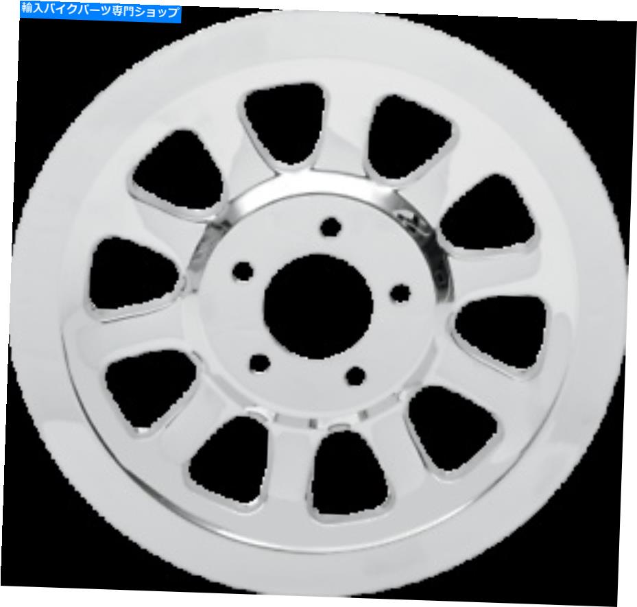 クロームパーツ ドラッグスペシャリティクロームリアドライブベルトプーリーインサート - 1201-0443 Drag Specialties Chrome Rear Drive-Belt Pulley Inserts - 1201-0443【並行輸入品】