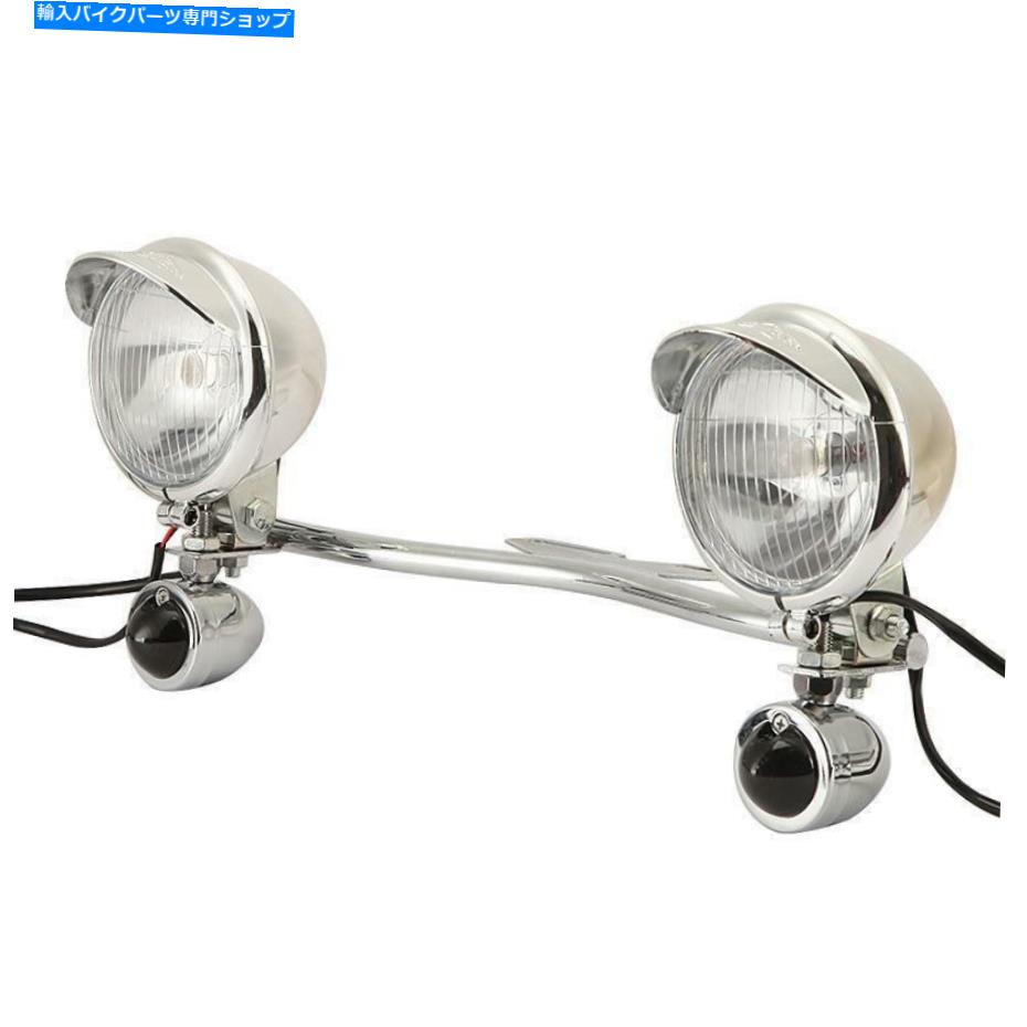 クロームパーツ フルセットクローム通過スポットフォグライトターンシグナルライトバーキットホワイトオレンジ Full Set Chrome Passing Spot Fog Lights Turn Signals Light Bar Kit White Amber【並行輸入品】