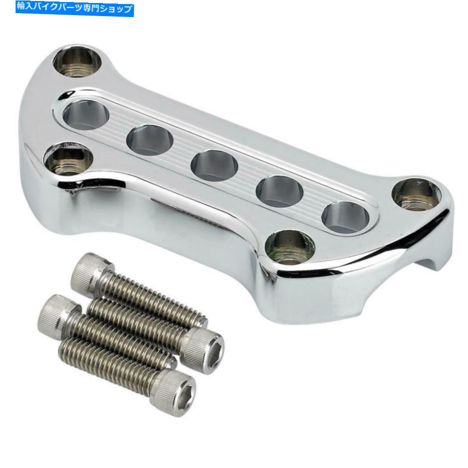 クロームパーツ ハーレーダビッドソンのためのジョーカーマシンクロームアッパーハンドルバーライザークランプ03-852c Joker Machine Chrome Upper Handlebar Riser Clamp For Harley Davidson 03-852C【並行輸入品】
