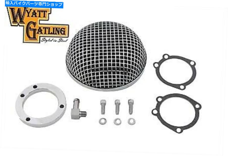 クロームパーツ Wyatt Gatlingラウンドメッシュエアクリーラークロム、ハーレーダビッドソンオートバイM ... Wyatt Gatling Round Mesh Air Cleaner Chrome,fits Harley Davidson motorcycle m...【並行輸入品】