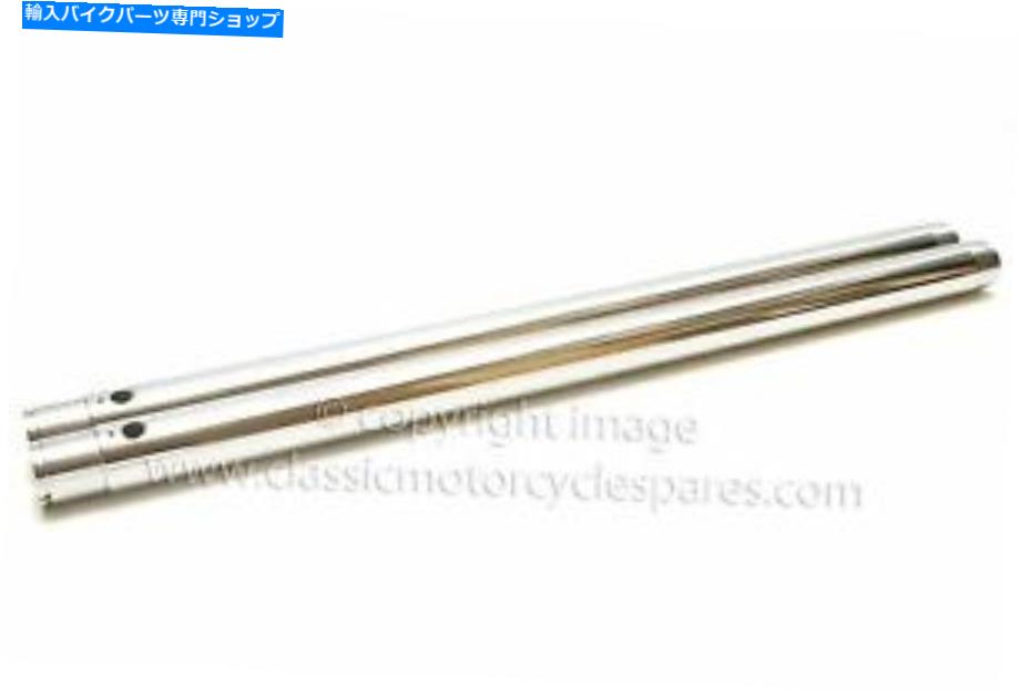 クロームパーツ フォーク・サンチオンペア、ノートンコマンドー750＆850cc、1968-75、ハードクローム、06-3423 Fork Stanchion Pair, Norton Commando 750 & 850cc, 1968-75, Hard Chrome, 06-3423【並行輸入品】