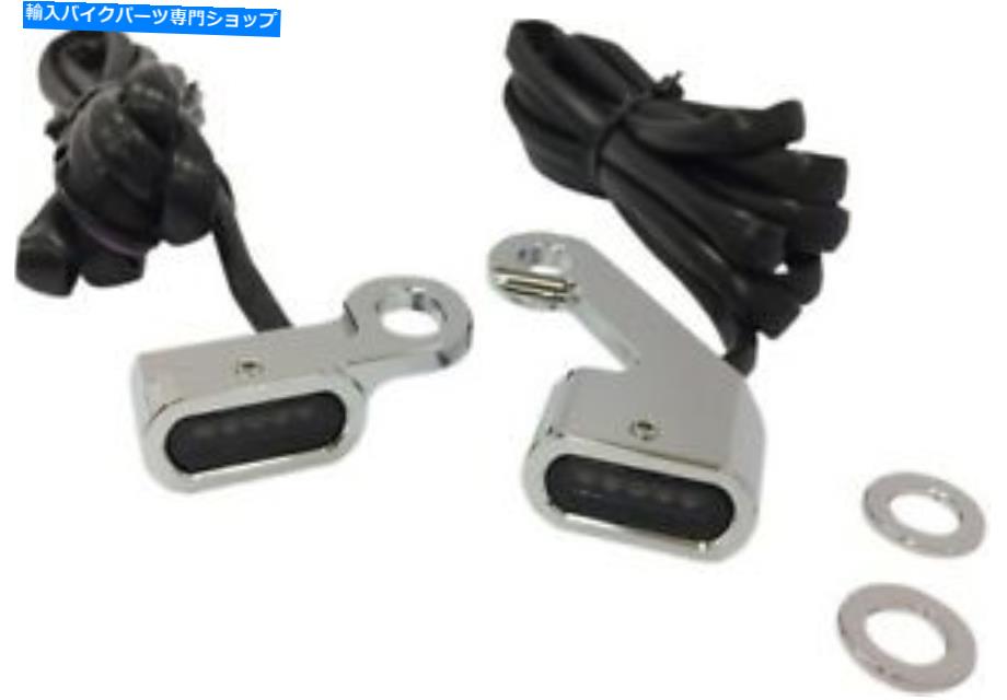 クロームパーツ DS LEDハンドルバーマーカーライトクロムスモークレンズハーレーW /メカニカルクラッチ DS LED Handlebar Marker Lights Chrome Smoke Lens Harley w/Mechanical Clutch【並行輸入品】