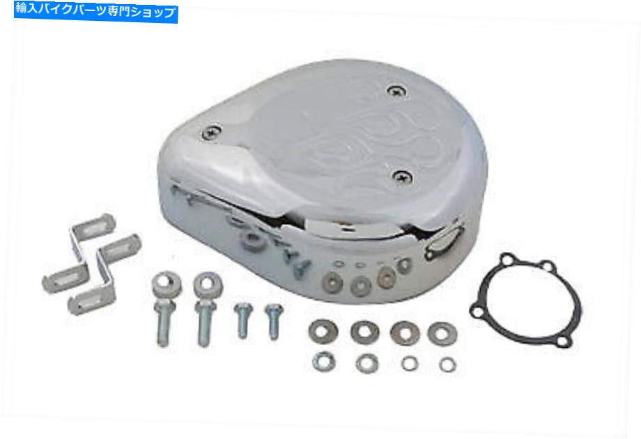 クロームパーツ 涙ドロップエアクリーナーキットクロームフレームフィットハーレー - ダビッドソン Tear Drop Air Cleaner Kit Chrome Flame fits Harley-Davidson【並行輸入品】