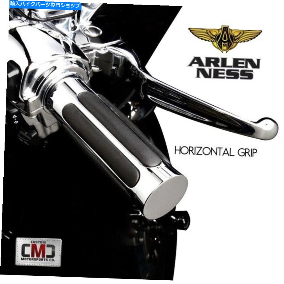 クロームパーツ Arlen Ness Harley Davidson Chrome Brietスロットルバイワイヤハンドルバーグリップ Arlen Ness Harley Davidson Chrome Billet Throttle By Wire Handlebar Grips New【並行輸入品】