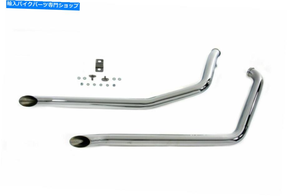 クロームパーツ Gooseスタイルのドラッグパイプは、Harley DavidsonによってV-Twinによって設定されています Goose Style Drag Pipes Set for Harley Davidson by V-Twin【並行輸入品】
