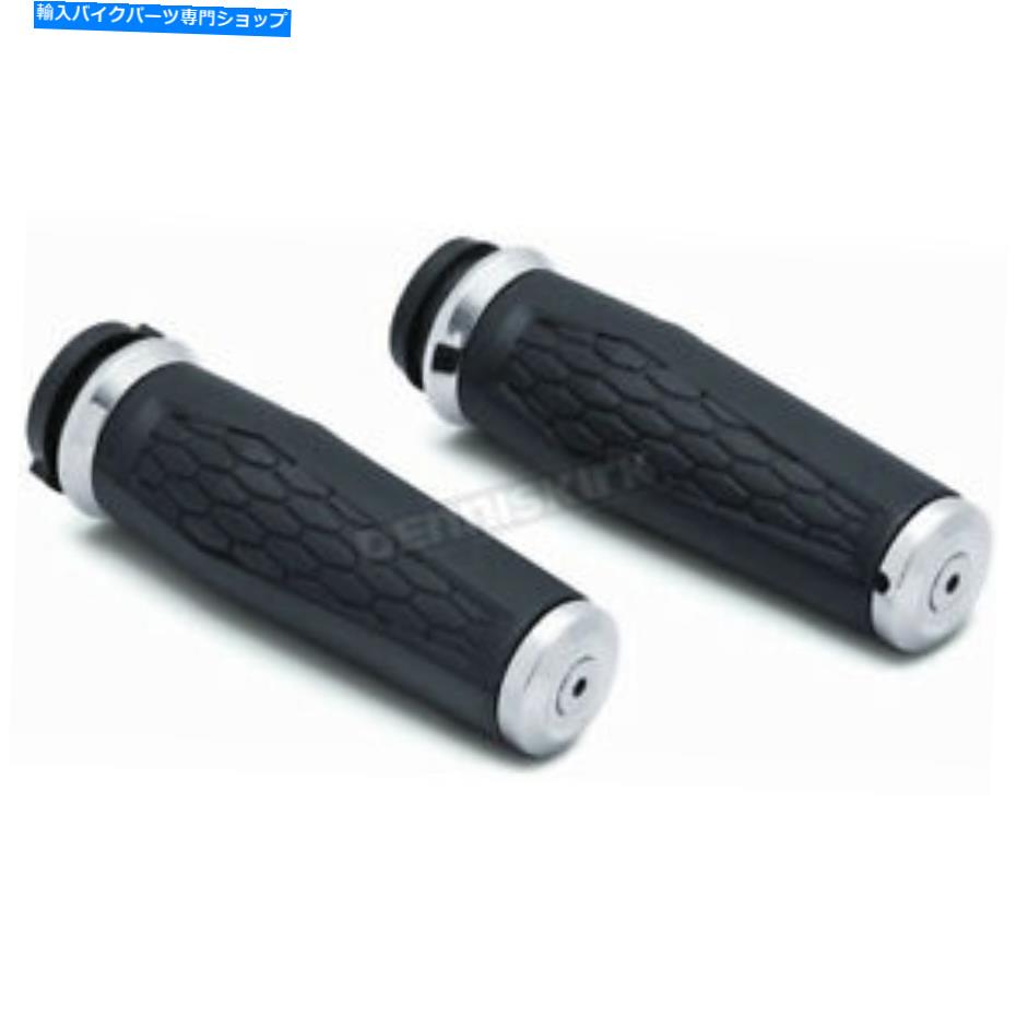 クロームパーツ 電子スロットルコントロールのためのクラスカンクロームヘクスグリップ - 5922 Kuryakyn Chrome Hex Grips for Electronic Throttle Control - 5922【並行輸入品】