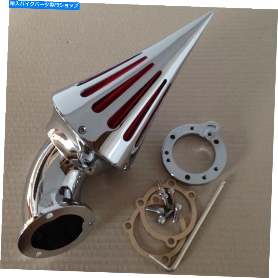 クロームパーツ ハーレーS＆S CVスポーツスターのためのクロムスパイクコーンエアクリーナー摂取フィルター Chrome Spike Cone Air Cleaner Intake Filter For Harley S&S CV Sportster All Year【並行輸入品】