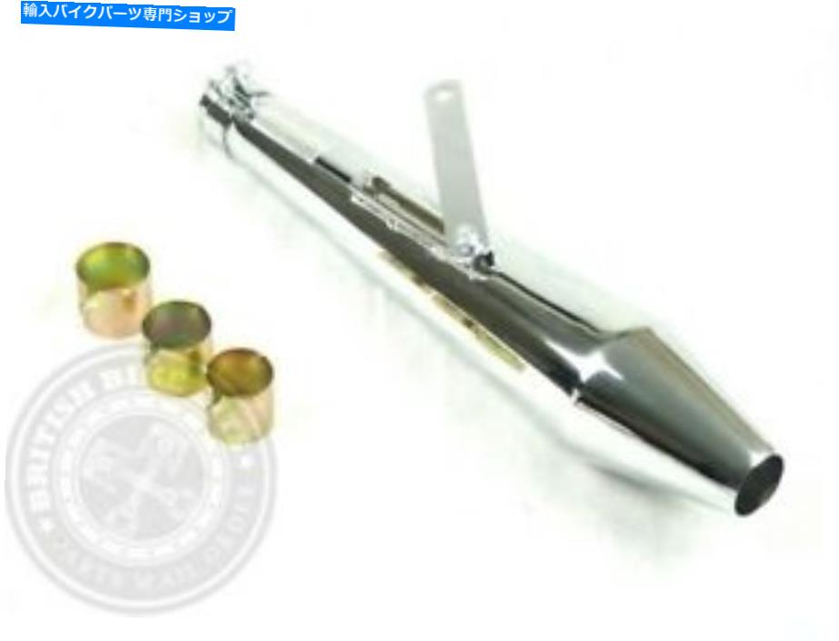 クロームパーツ クロムショートペーシューターサイレンサー1-1 / 2 "、1-3 / 4"、1-5 / 8 " - ユニバーサルオートバイ Chrome Short Peashooter Silencer 1-1/2", 1-3/4", 1-5/8" - Universal Motorcycle【並行輸入品】|Us Custom Parts Shop USDM
