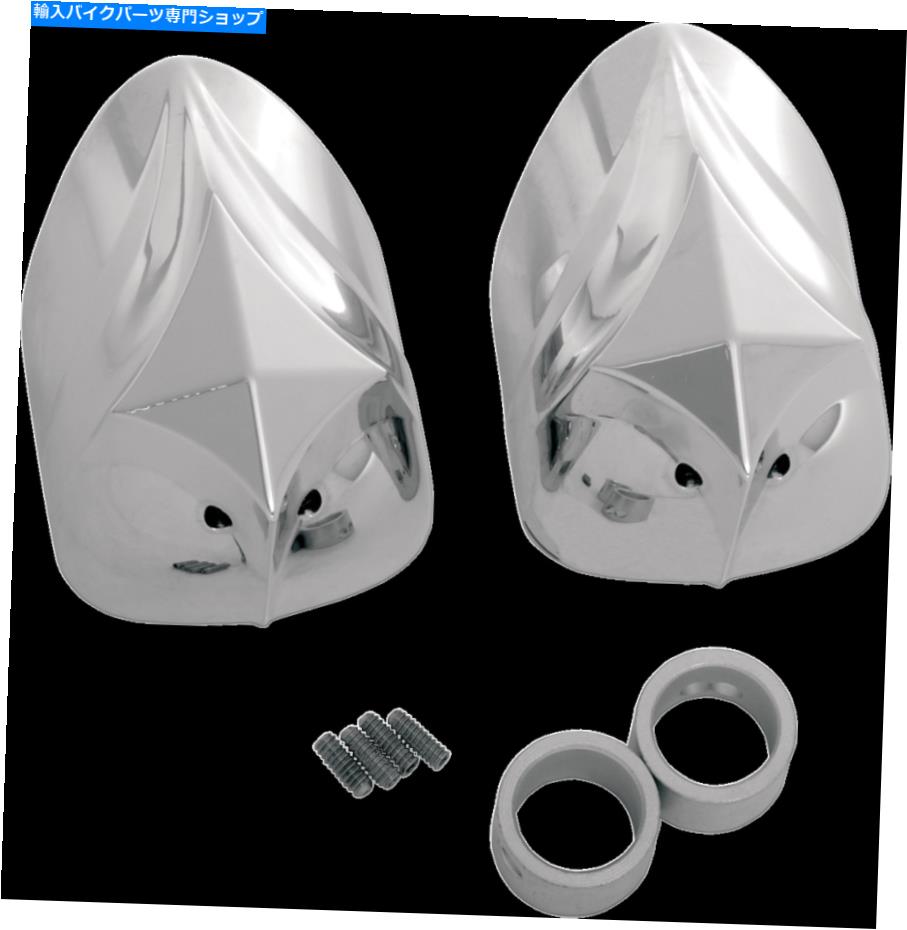 クロームパーツ Russ Wernimont Chrome 41mmフロントアクスルカバー1985-2020ハーリーダイナツーリングFXST Russ Wernimont Chrome 41mm Front Axle Covers 1985-2020 Harley Dyna Touring FXST【並行輸入品】