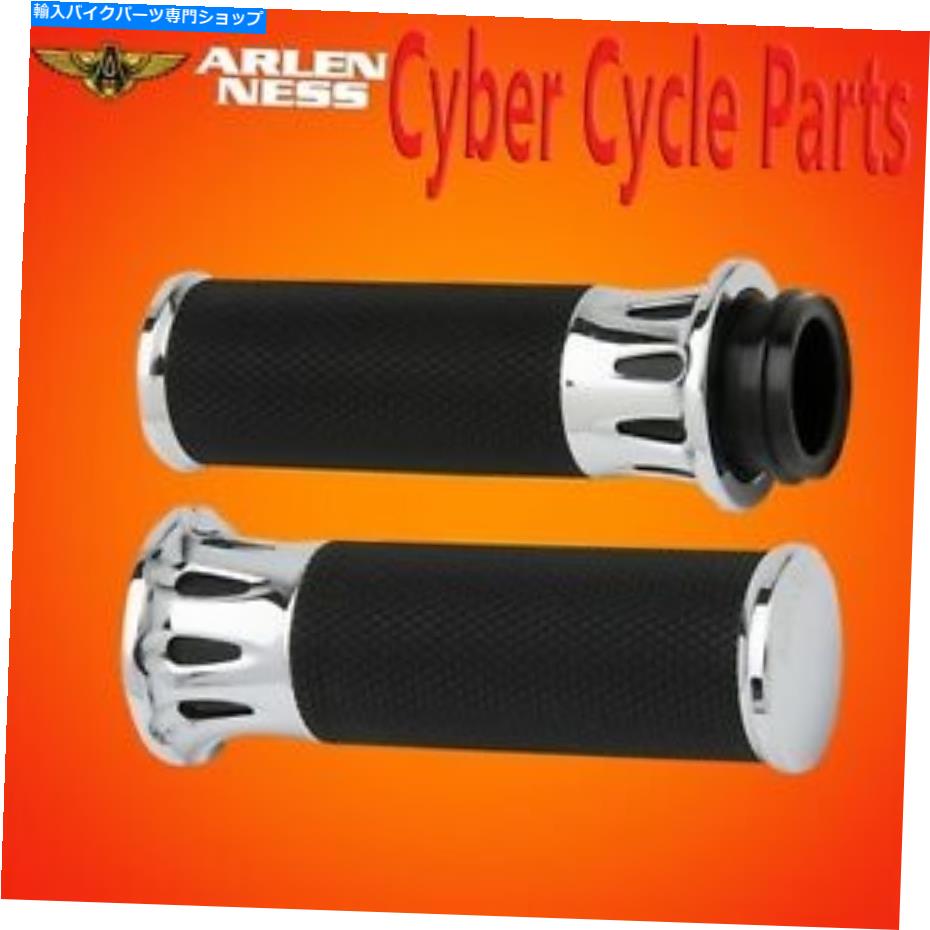 クロームパーツ Arlen Ness Fusion Grips Deep Cut Chrome Fly By By Wire Style 07-318 Arlen Ness Fusion Grips Deep Cut Chrome Fly By Wire Style 07-318【並行輸入品】