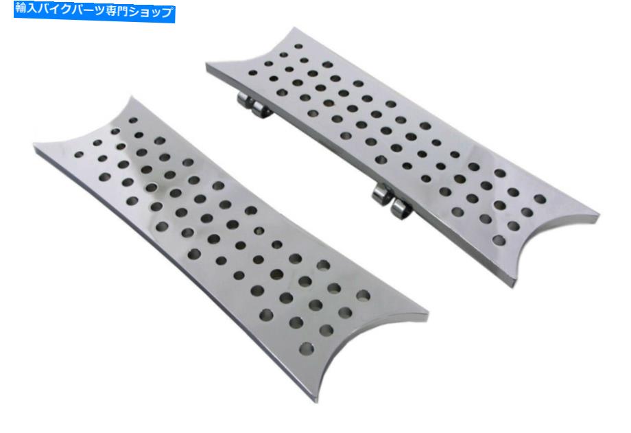 クロームパーツ ドライバークロームシューターフットボードセットハーレー - ダビッドソンフィット Driver Chrome Shooter Footboard Set fits Harley-Davidson【並行輸入品】