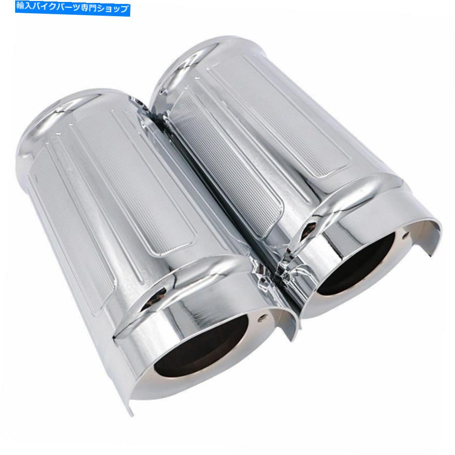 クロームパーツ Chrome Cut Forkブートスライダーカバー牛の鐘のための牛のベル2014-2017 2015 16 Chrome Cut Fork Boot Slider Cover Cow Bell For Harley Touring 2014-2017 2015 16【並行輸入品】