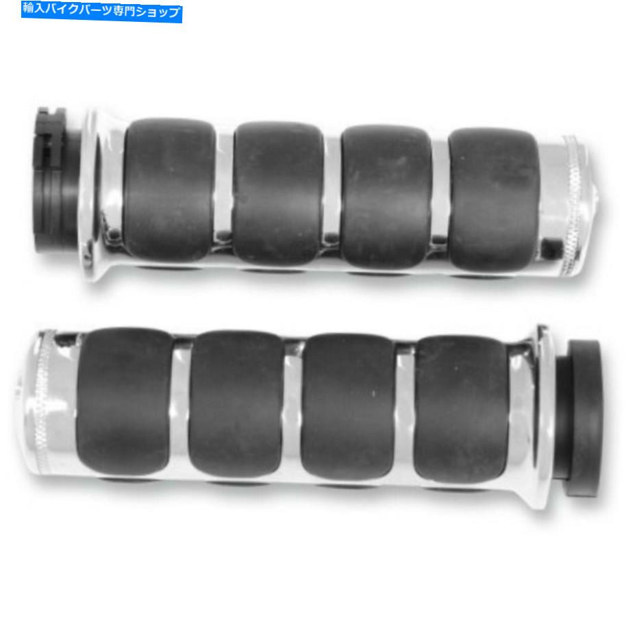 クロームパーツ Kuryakyn Standard ISO GRIPS CHROME CABLE OP用クローム6205。 96-20 Kuryakyn Standard ISO Grips Chrome 6205 For Harley Cable Op. 96-20【並行輸入品】