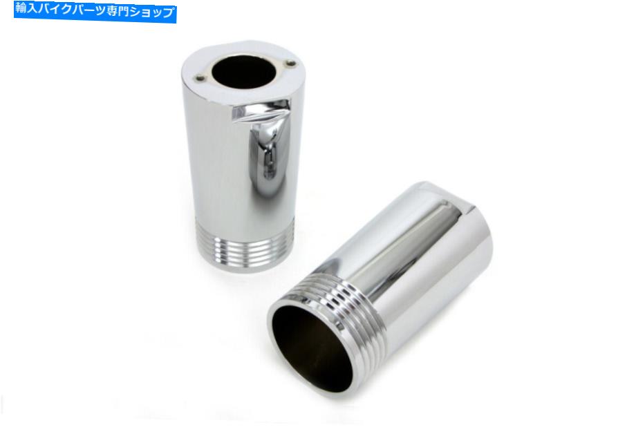 クロームパーツ クロームフォークスライダーカバーセットテーパースタイルフィットハーレー - デビッドソン Chrome Fork Slider Cover Set Tapered Style fits Harley-Davidson【並行輸入品】