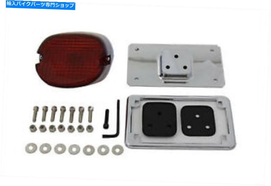 クロームパーツ V-Twinによるハーレーダビッドソン用クロムレイダウンテールランプライセンスマウントキット Chrome Laydown Tail Lamp License Mount Kit for Harley Davidson by V-Twin【並行輸入品】