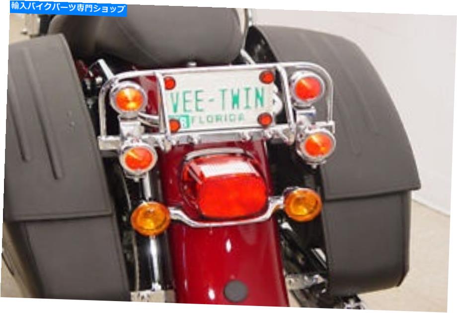 クロームパーツ ドレッサーライトバーW / 4ライトEVO TC-88ツーリングFLT 1997-2008赤い電球クロム Dresser Light Bar w/ 4 Lights EVO TC-88 Touring FLT 1997-2008 Red Bulbs Chrome【並行輸入品】