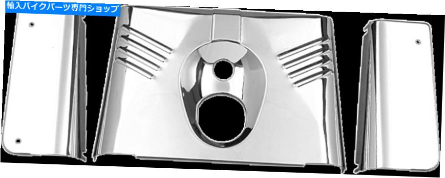 クロームパーツ Drag Specialties Chrome Ribbed Forkシュラウド缶86-17ハーレーフル Drag Specialties Chrome Ribbed Fork Shroud Tins 86-17 Harley FLST【並行輸入品】