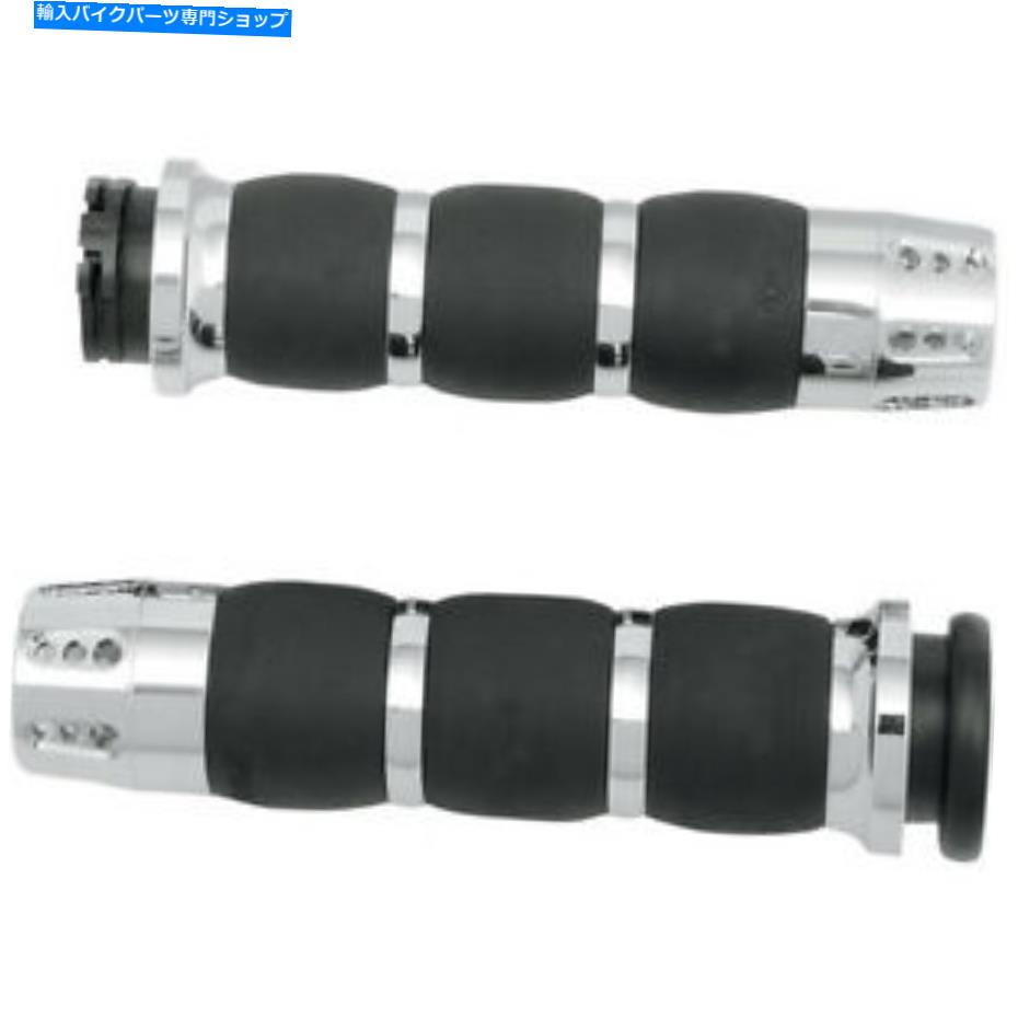 クロームパーツ RC部品クロームガトリングリップハーリーダイナFXDWGワイドグライドFXDBストリートボブ RC COMPONENTS CHROME GATLIN GRIPS HARLEY DYNA FXDWG WIDE GLIDE FXDB STREET BOB【並行輸入品】
