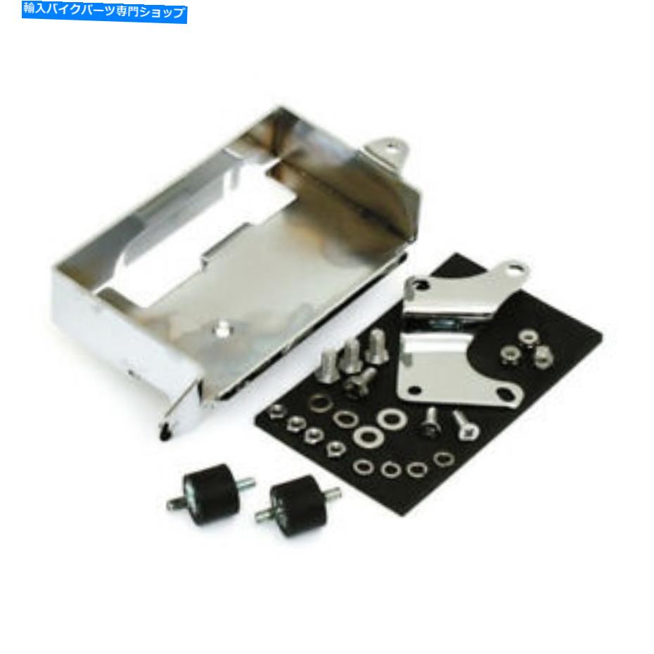 クロームパーツ アセンブリキットクロム、ハーレーのためのバッテリーベースプレート - Davidson 73-79 FXE Battery Base Plate With Assembly Kit Chrome, for Harley - Davidson 73-79 Fxe【並行輸入品】