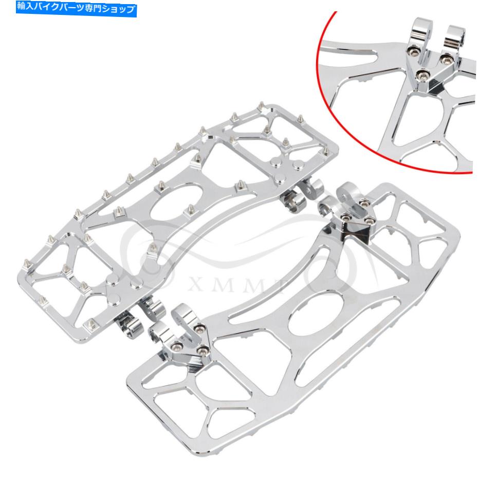 クロームパーツ Harley Fatboy Streetのためのフロアボードのフロアボードの足のペグ Chrome Driver Stretched Floorboards Foot Pegs For Harley Fatboy Street US【並行輸入品】