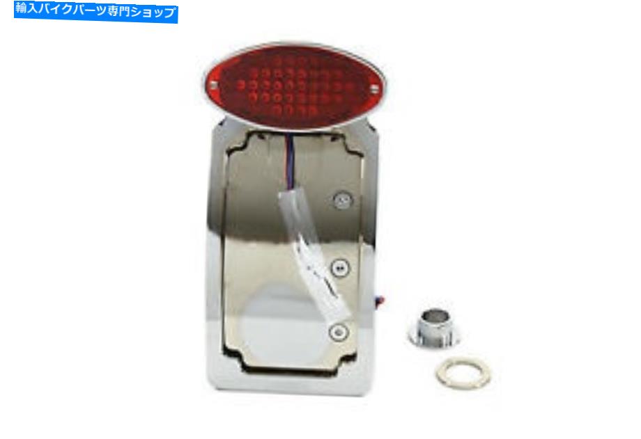クロームパーツ V-Twin 33-0569 - 楕円形ランプ付きクロムテールランプアセンブリ V-Twin 33-0569 - Chrome Tail Lamp Assembly With Oval Lamp【並行輸入品】