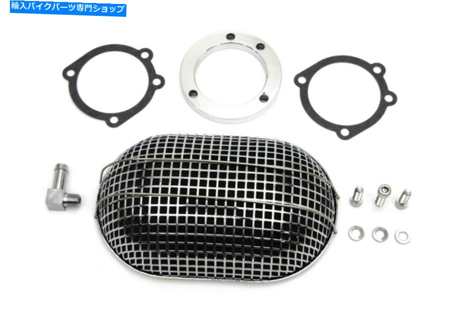 クロームパーツ Chrome Oval Mesh Air Cleanerはハーレー - ダビッドソンにフィットします Chrome Oval Mesh Air Cleaner fits Harley-Davidson【並行輸入品】