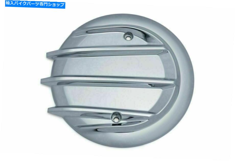 クロームパーツ クレアキンクロームトライフィン外側主要な前部インレイカバーキャップアクセントインド14-18 Kuryakyn Chrome Tri-Fin Outer Primary Front Inlay Cover Cap Accent Indian 14-18【並行輸入品】