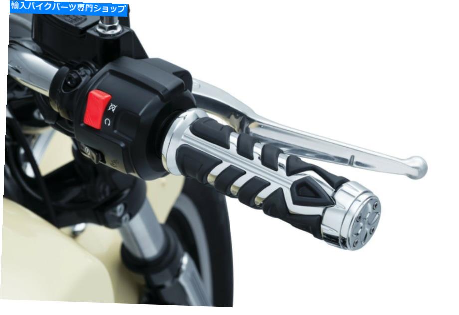 クロームパーツ クリムインディアンインディアン、インドのスカウトのためのクライャコン5628槍グリップ：'15 -'20 Kuryakyn 5628 Spear Grips for Indian Scout, Chrome Indian: '15-'20【並行輸入品】