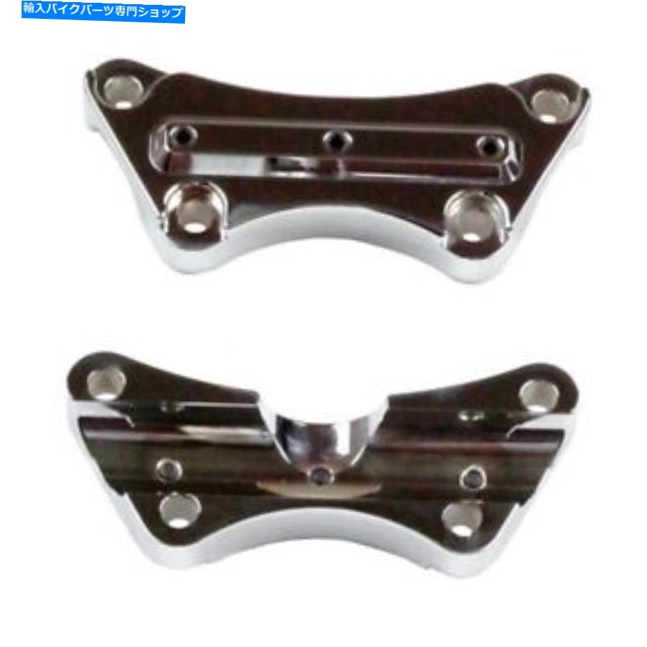 クロームパーツ 1997＆upハーレーツーリングのためのChrome Gorilla Grabberハンドルバーライザートップクランプ Chrome Gorilla Grabber Handlebar Riser Top Clamp for 1997 & Up Harley Touring【並行輸入品】