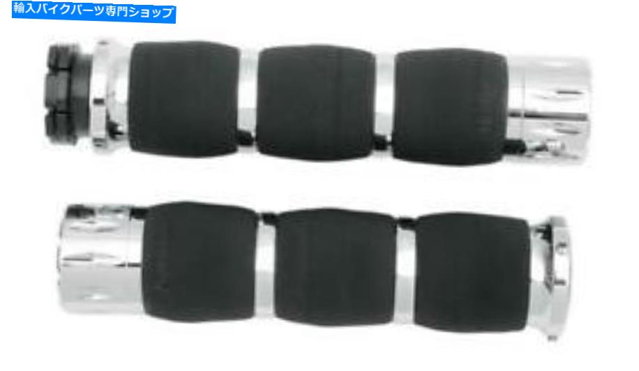 クロームパーツ Avon Grips MT-IN-AIR-90C-Rライバルエアクッショングリップ - クロム Avon Grips MT-IN-AIR-90C-R Rival Air Cushioned Grips - Chrome【並行輸入品】