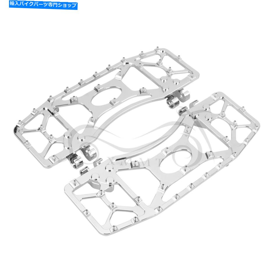 クロームパーツ ハーリーダイナフルドソフトFLSTF用米国クロームリベットアンチスキッドフットペグの床板 US Chrome Rivet Anti-Skid Foot Pegs Floorboard For Harley Dyna FLD Softail FLSTF【並行輸入品】