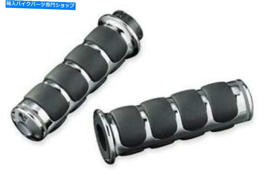 クロームパーツ アクセントリングクロムとクライャキンイソ片＃6205ハーレーダビッドソン Kuryakyn ISO Grips With Accent Rings Chrome #6205 Harley Davidson【並行輸入品】｜Us Custom Parts Shop USDM 34,231円