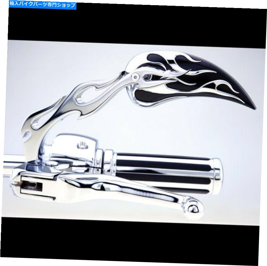 クロームパーツ ティアドロップフレイムミラーペアハーレーソフトダイナバイカーの選択490548クロムH7 Teardrop Flame Mirrors Pair Harley Softail Dyna Bikers Choice 490548 Chrome H7【並行輸入品】｜Us Custom Parts Shop USDM