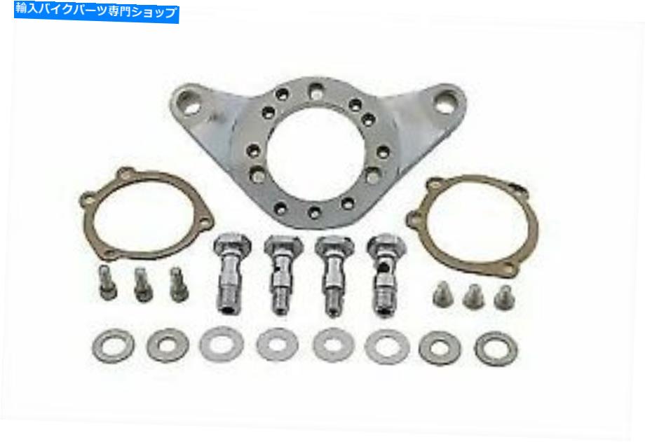 クロームパーツ Harley Davidsonによる空気クリーナーブラケットキットクロームビレットV-Twin Air Cleaner Bracket Kit Chrome Billet for Harley Davidson by V-Twin【並行輸入品】