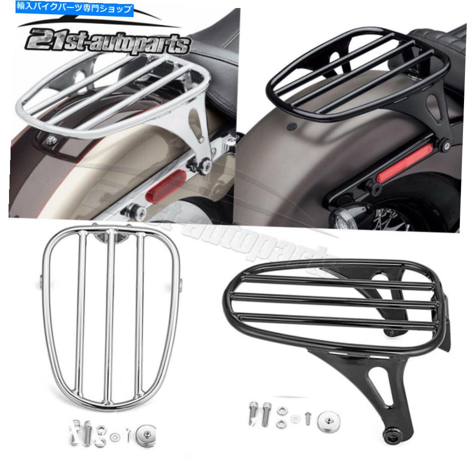 クロームパーツ 18 + HDスリムFLSL FXBB 107トリプルメッキスチールソロシート荷物バッグラック For 18+ HD Slim FLSL FXBB 107 Triple Plating Steel Solo Seat Luggage Bag Rack【並行輸入品】