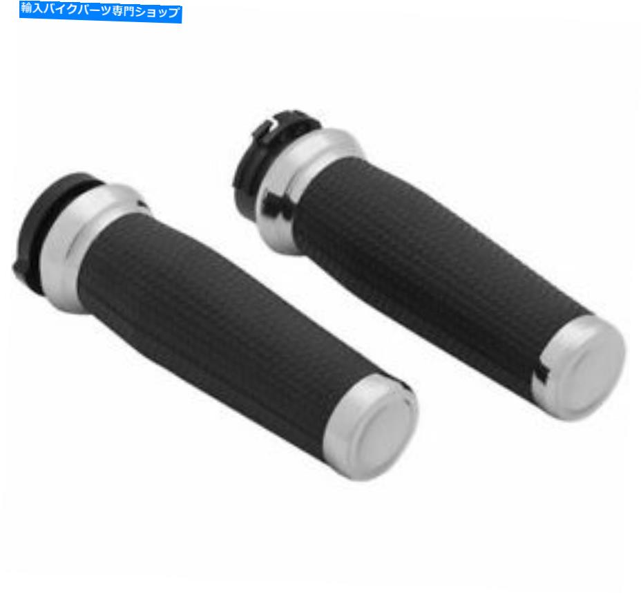 クロームパーツ v-Twinオートバイ5940のためのクライャキンクロームケーブルスラッシャーグリップ Kuryakyn Chrome Cable Thresher Grips For V-Twin Motorcycle 5940【並行輸入品】